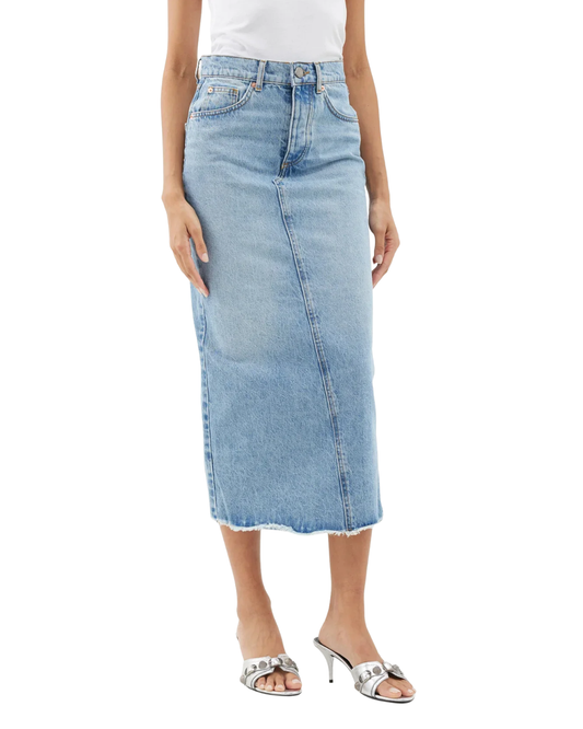 Raey Light Blue Denim Midi Skirt