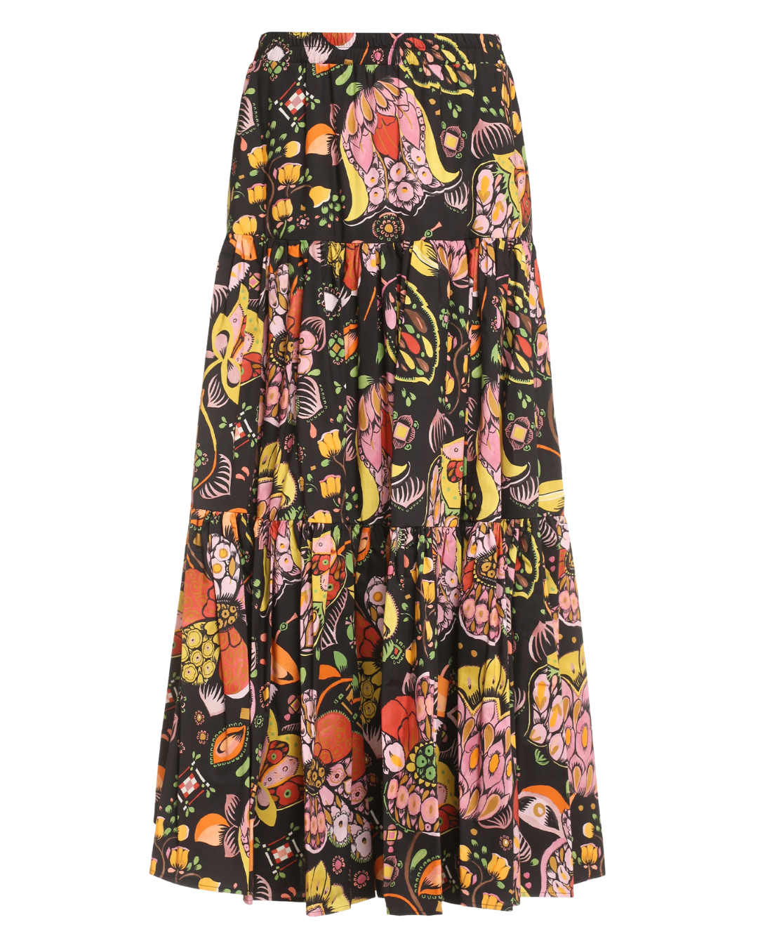 La DoubleJ Black Patterned Big Skirt