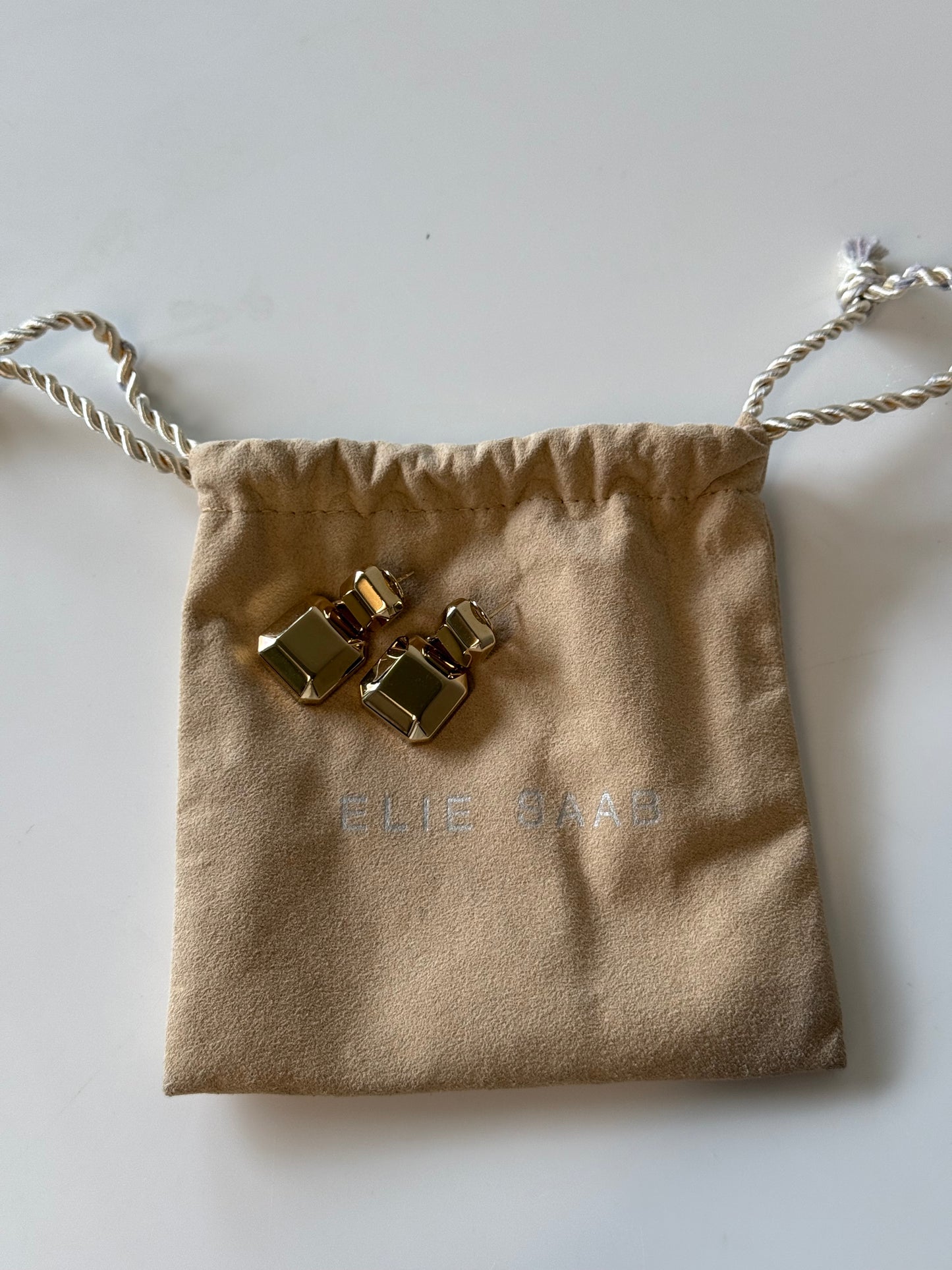 Elie Saab gold drop earrings (pre-owned)