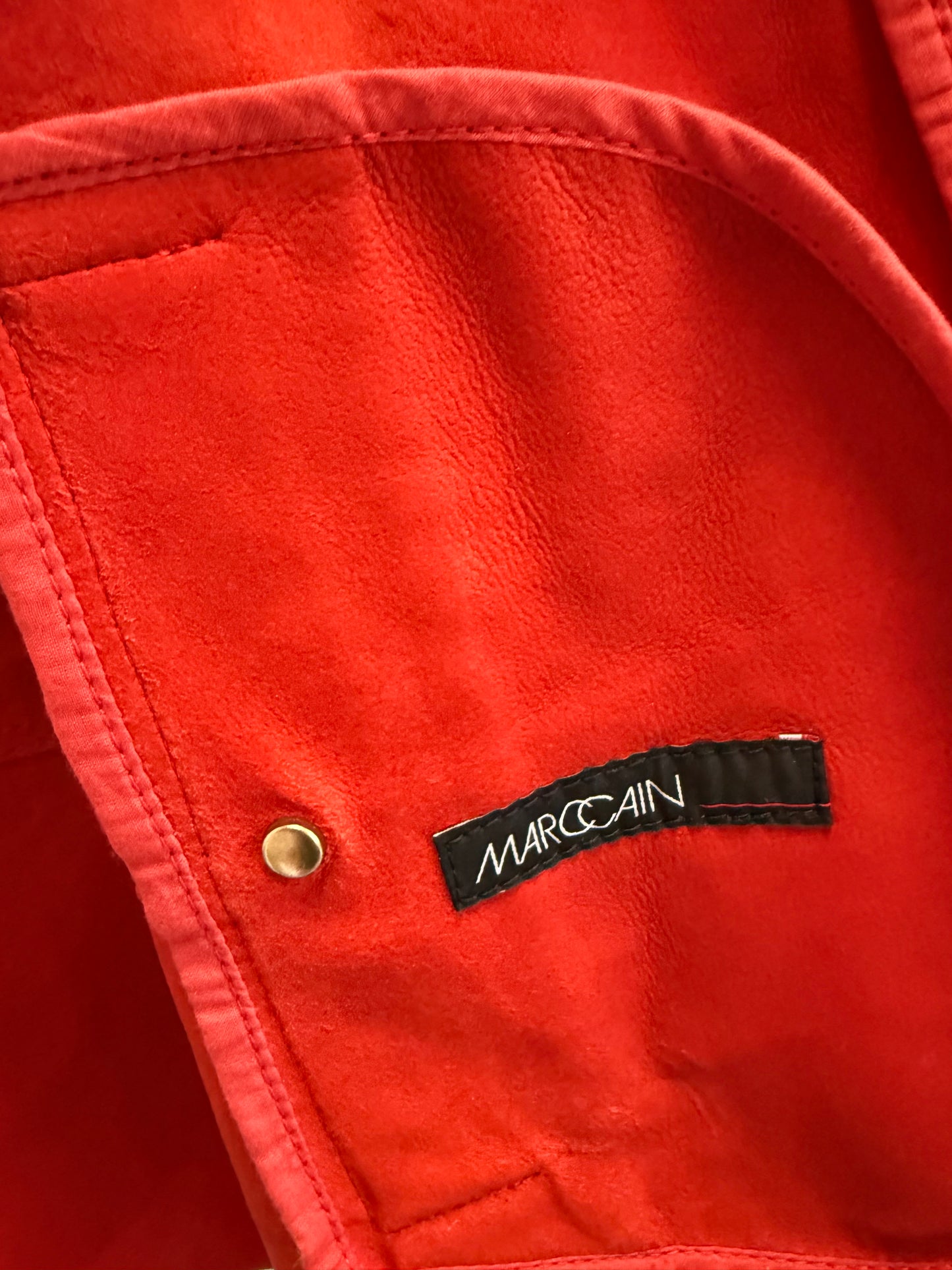 Marc Cain red leather jacket (pre-owned)
