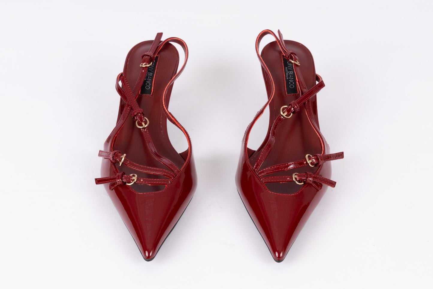 Tony Bianco red patent kitten heels (pre-owned)