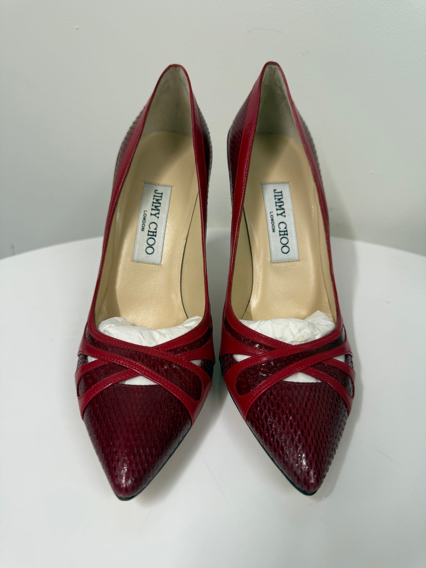 Jimmy Choo red 072DEE pumps (pre-owned)