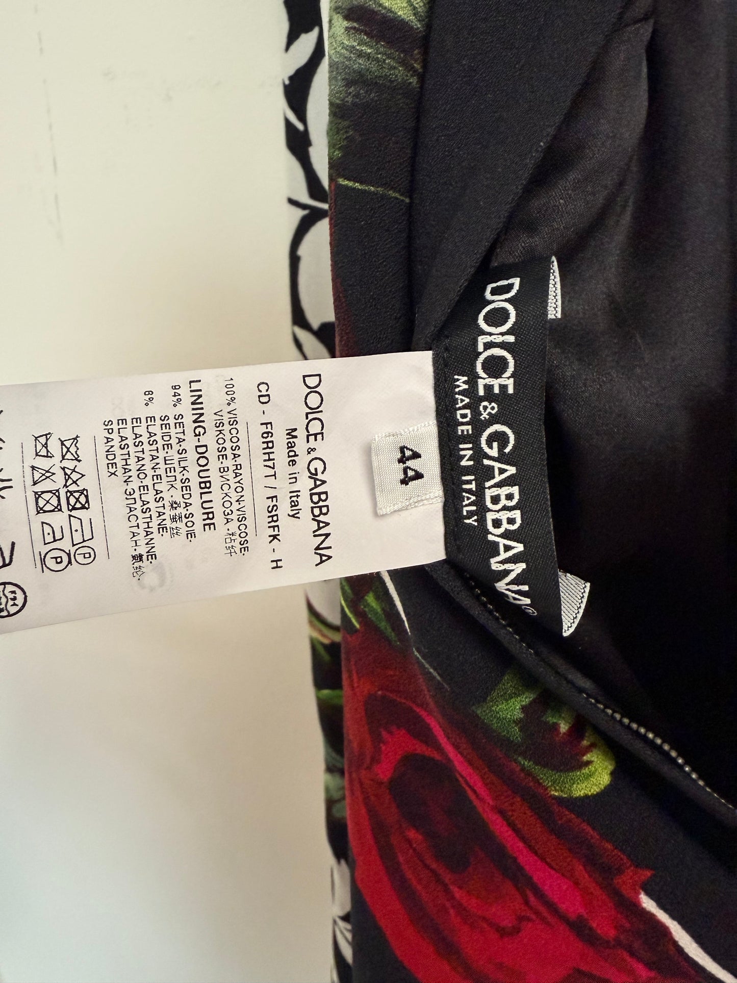 Dolce and Gabbana rose print shift dress (pre-owned)
