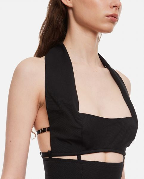 Jacquemus Limao Cutout Twill Mini Dress (pre-owned)