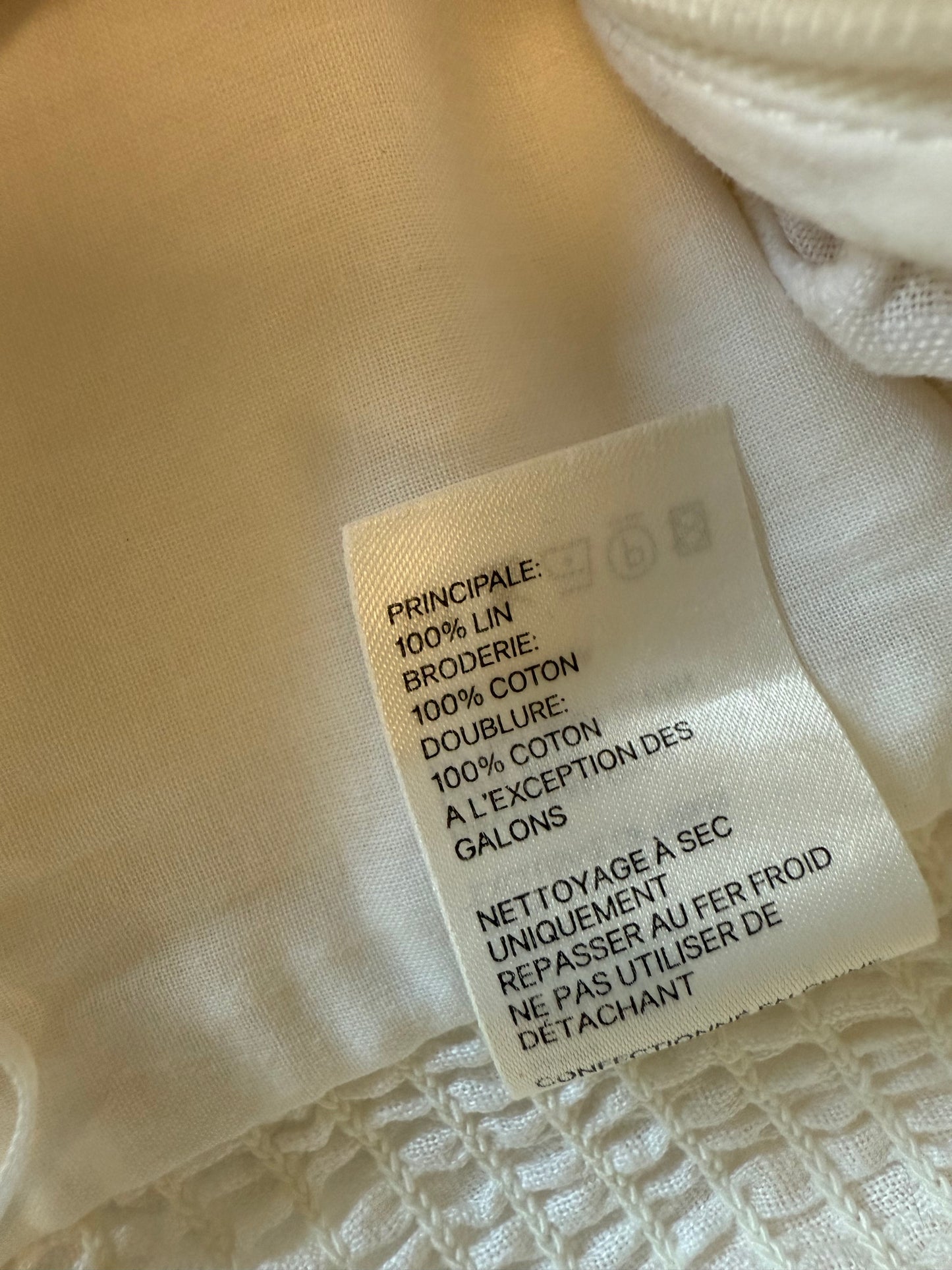 Zimmermann white strapless corset top (pre-owned)