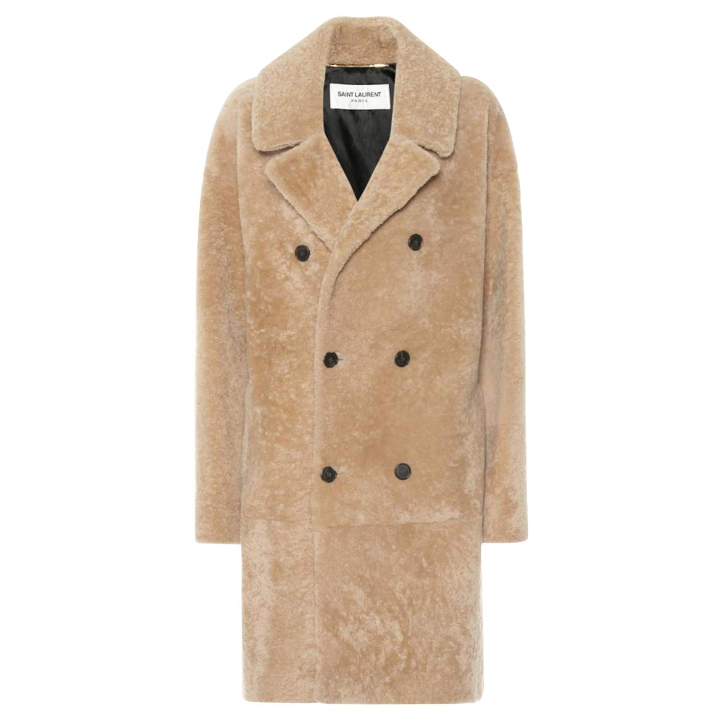 Saint Laurent Shearling Double Breasted Coat (pre-owned)