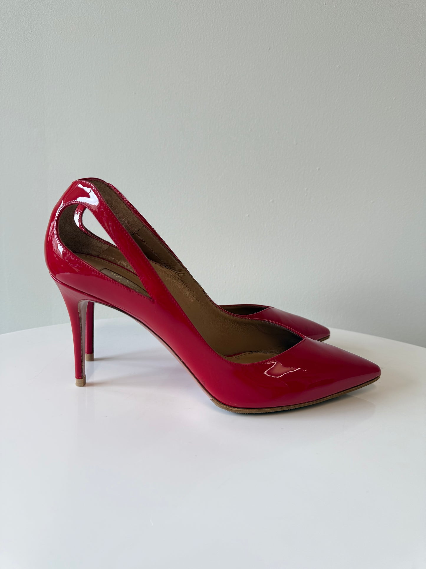 Aquazzura red patent shiva 85mm (pre-owned)