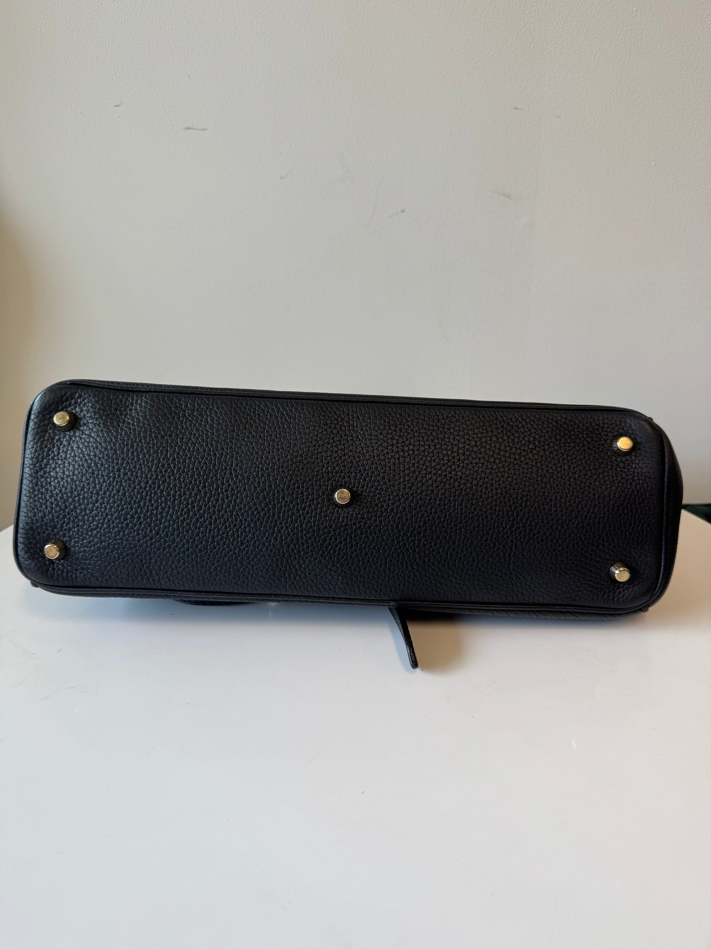 Christian Dior Black Dorissimo in pebbled leather (pre-owned)