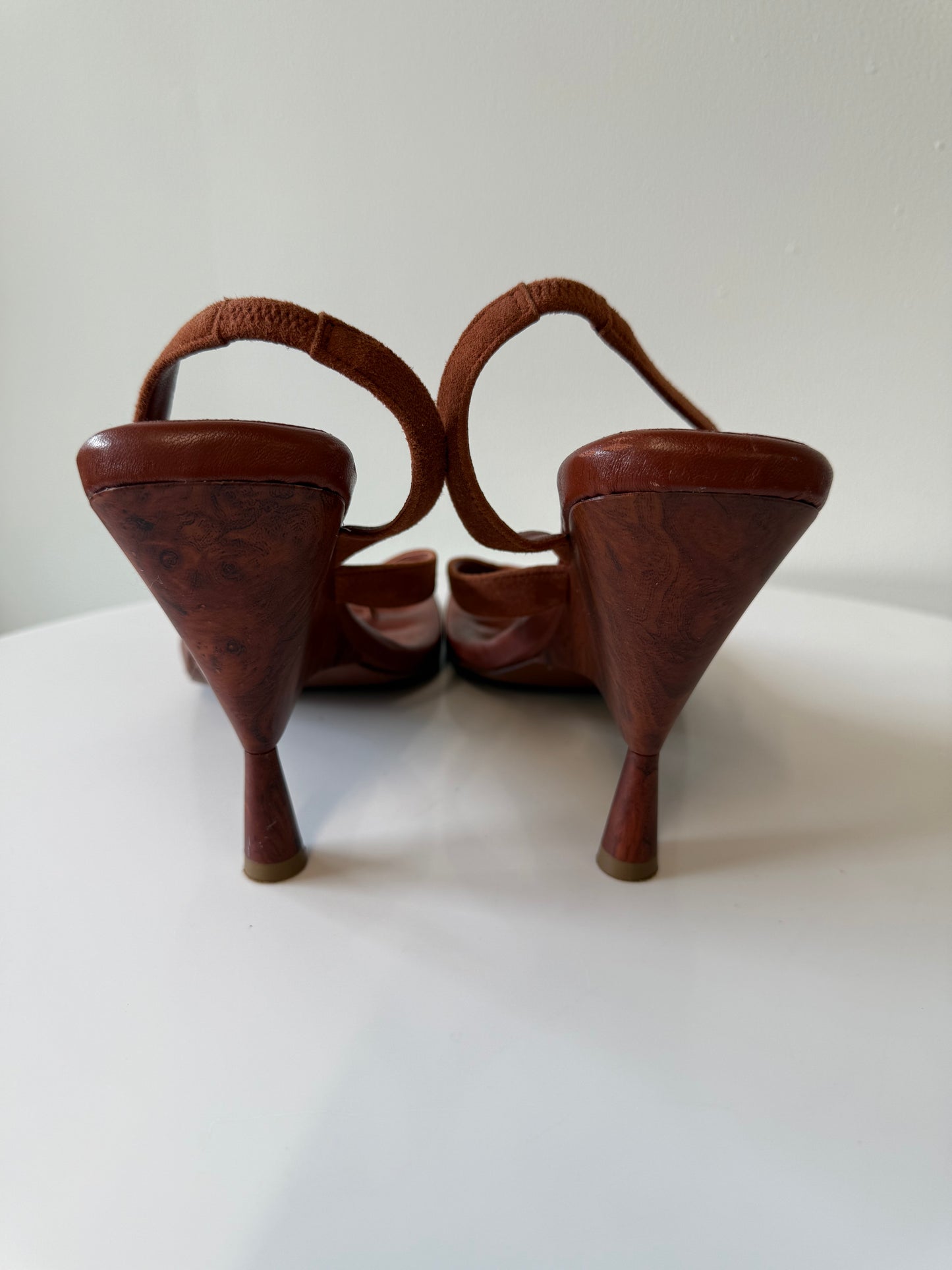 Gia / RHW natural wood and leather sandals (pre-owned)