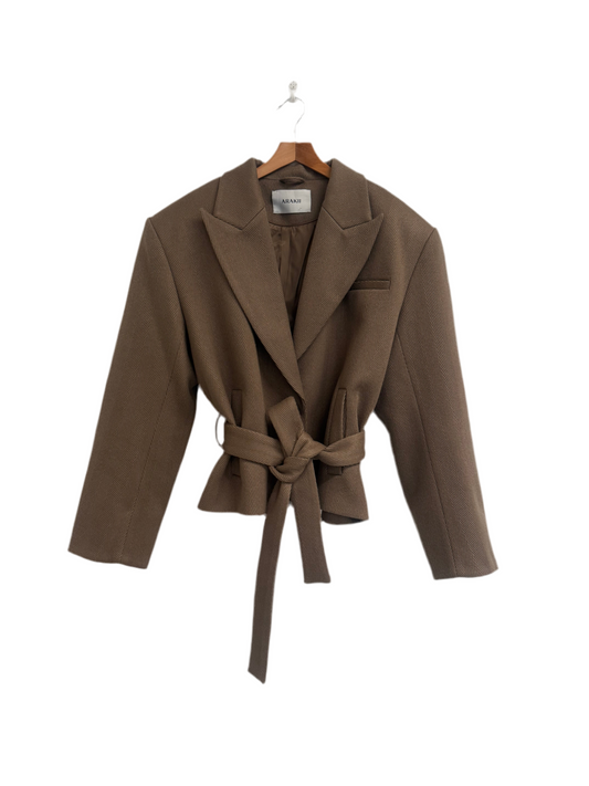 Arakii brown belted jacket (pre-owned)
