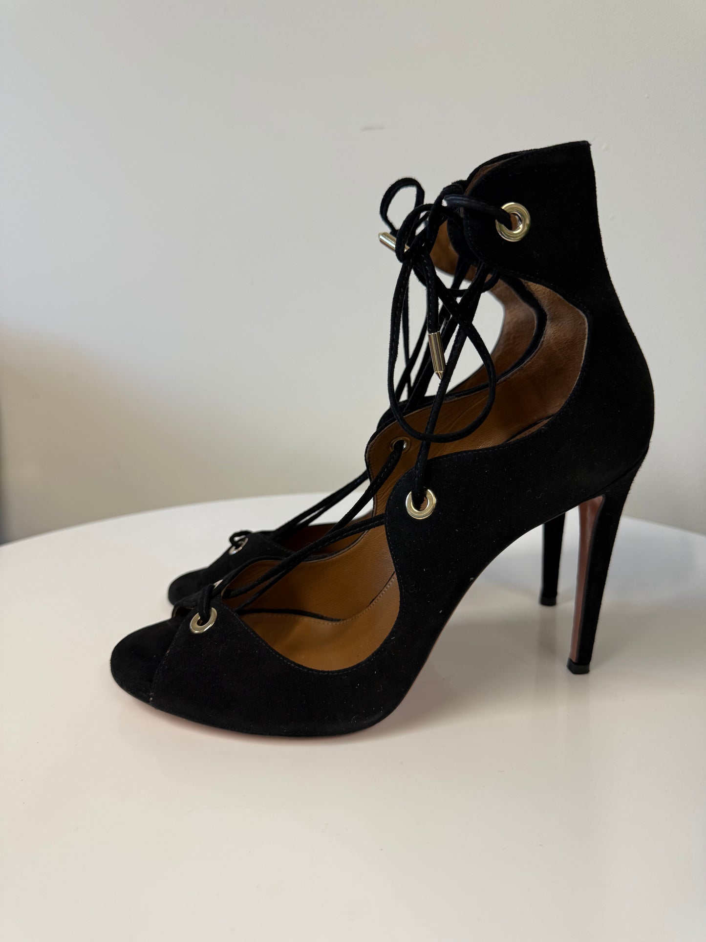 Aquazzura black heeled sandals (pre-owned)