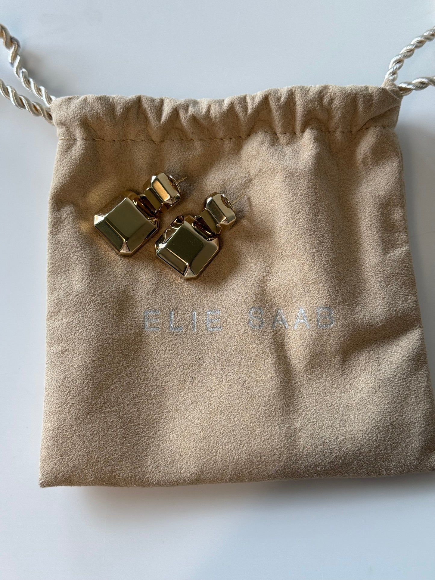 Elie Saab gold drop earrings (pre-owned)