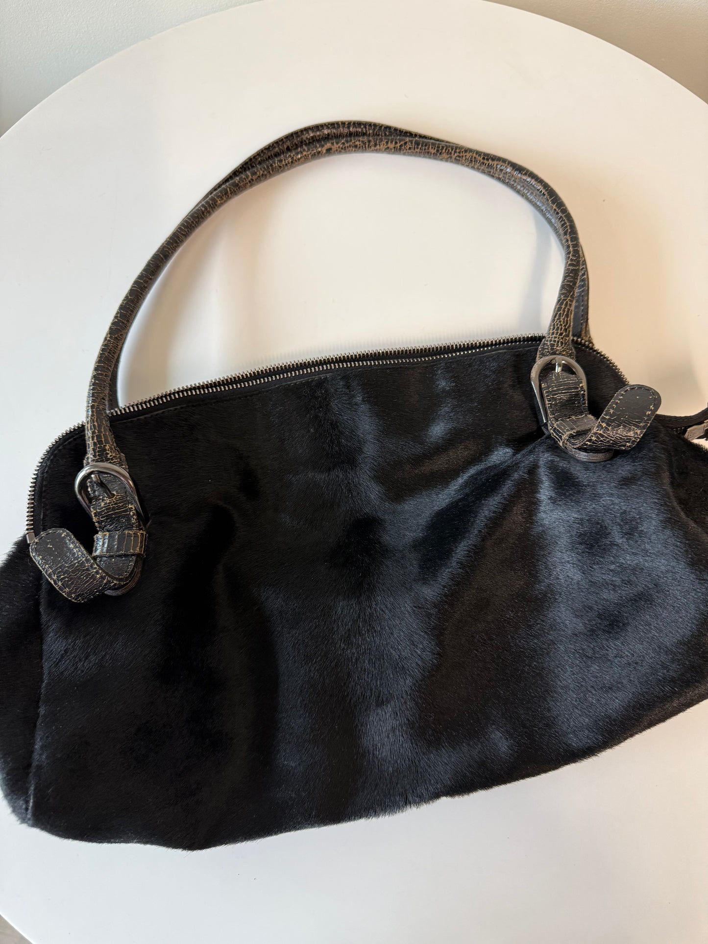 Miu Miu Pony skin black vintage handbag (pre-owned)