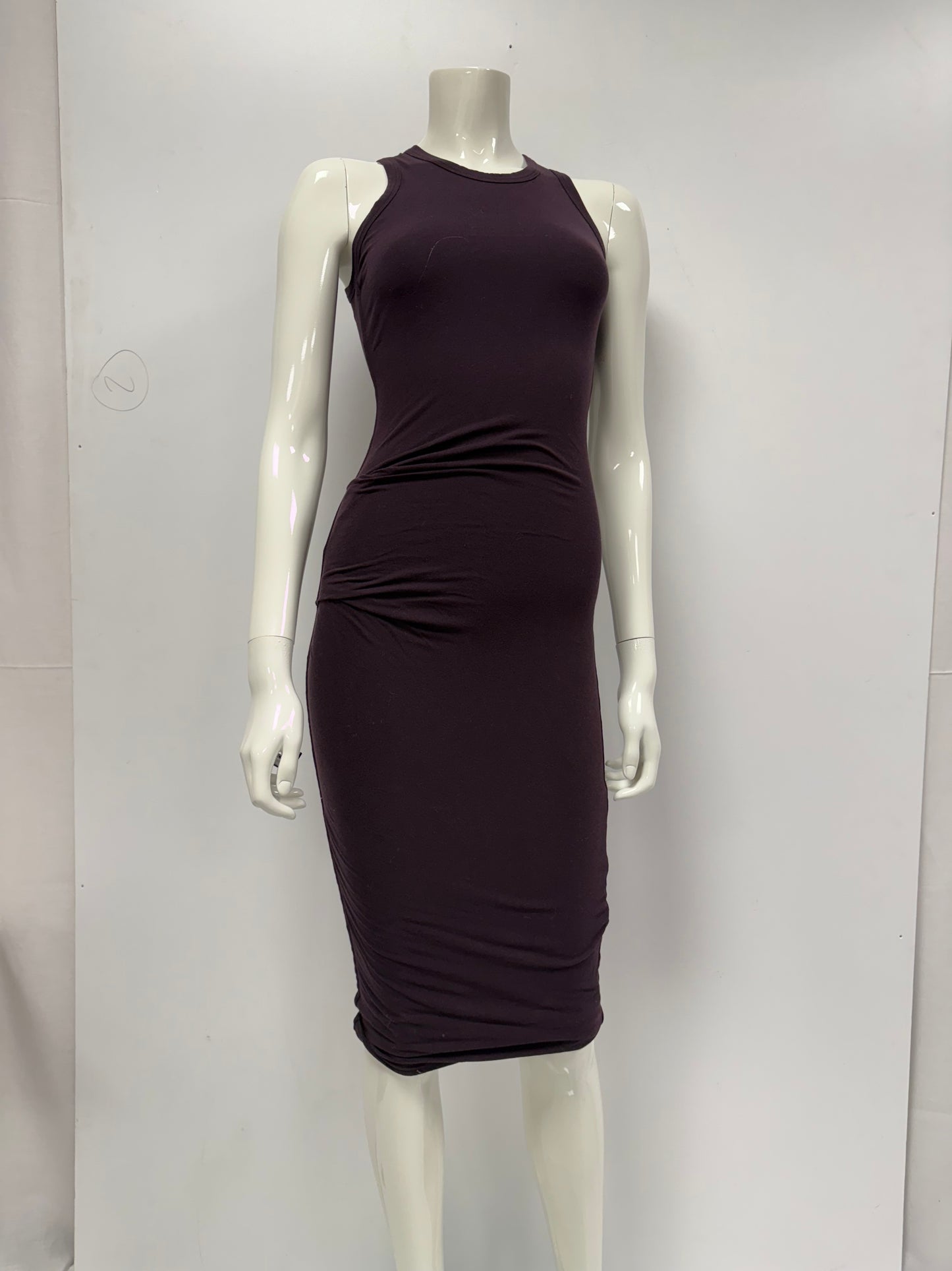 James Perse Plum cotton midi dress (pre-owned)