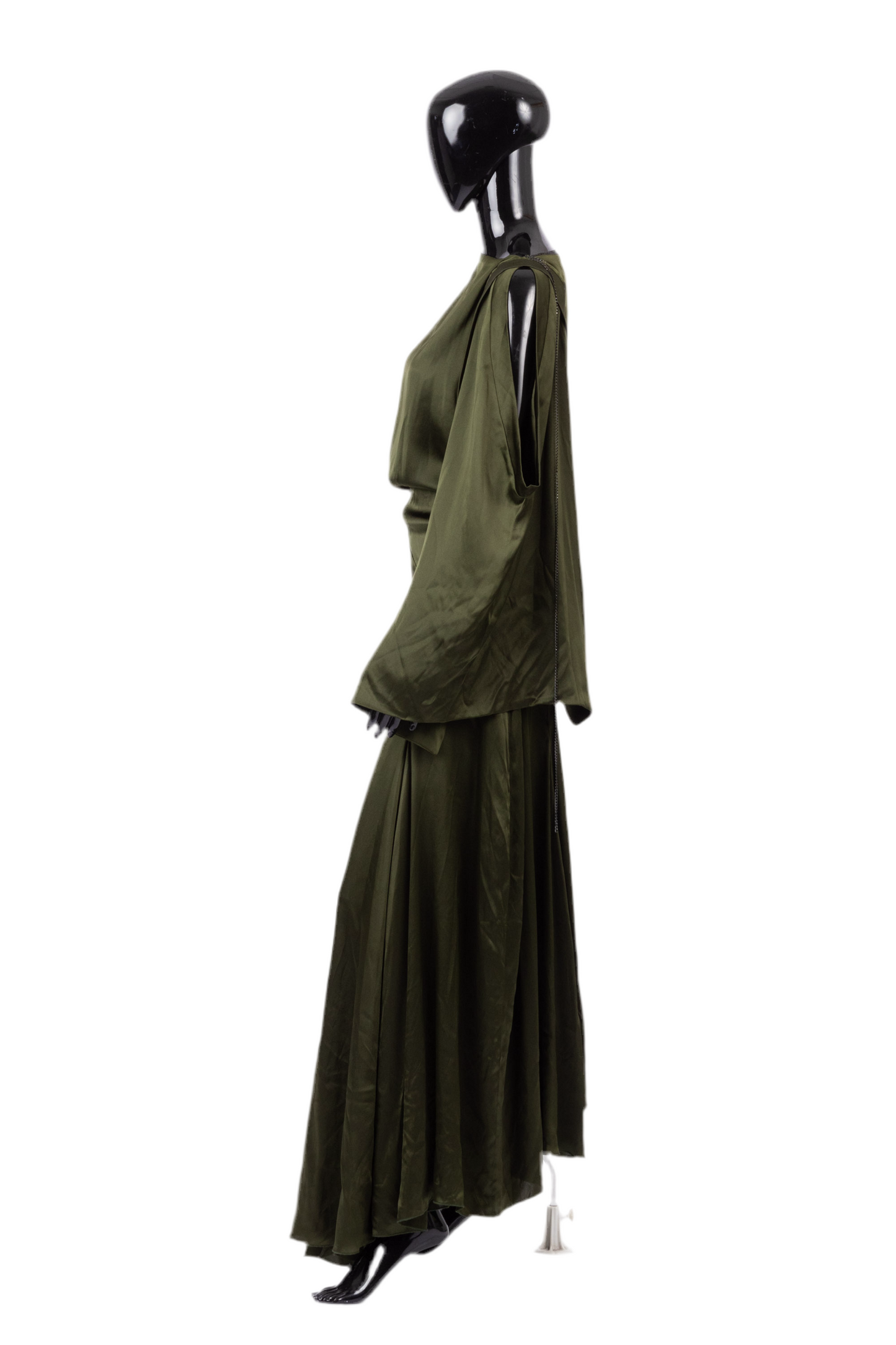 Simone Ricker green silk gown (pre-owned)