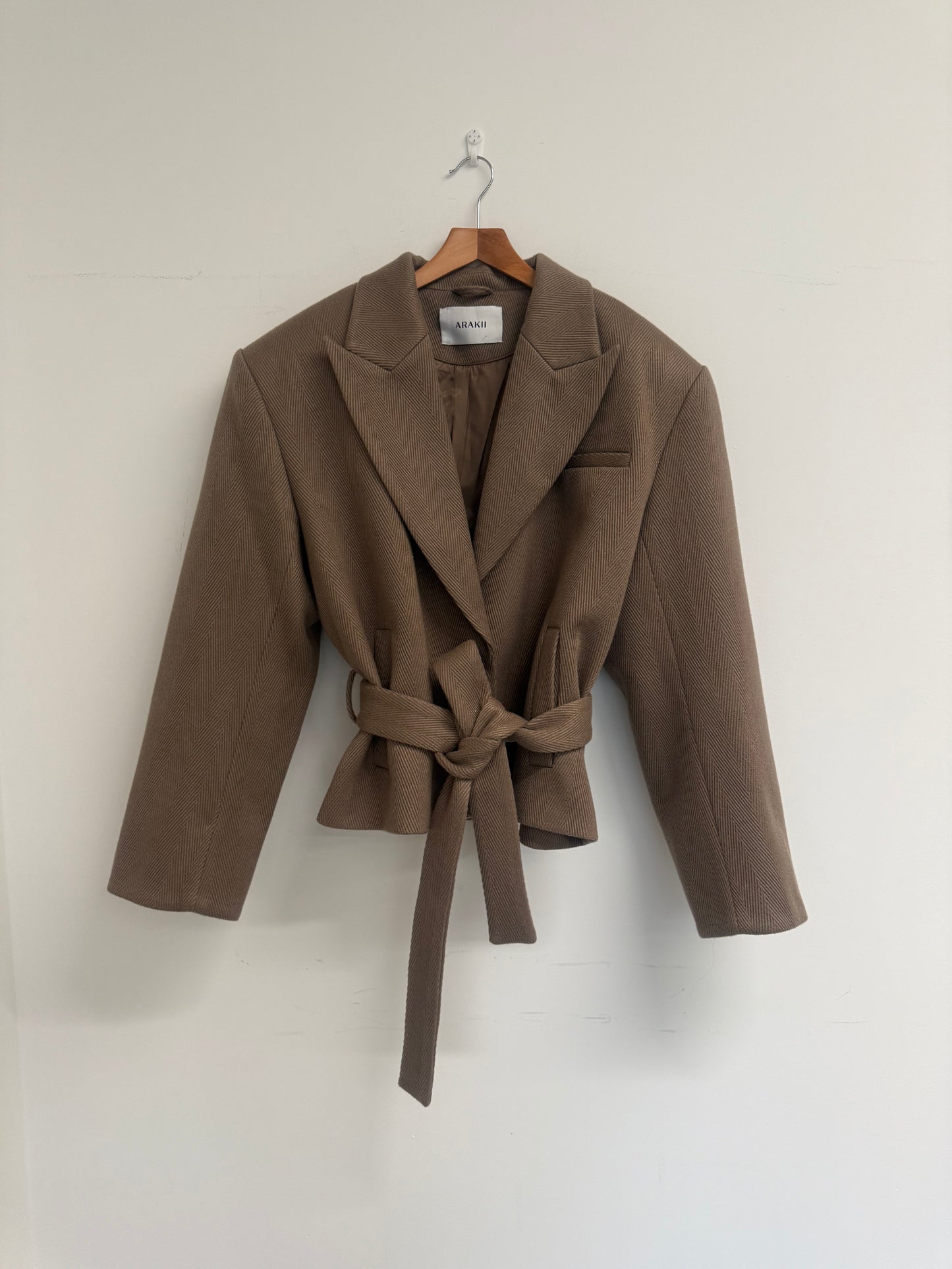 Arakii brown belted jacket (pre-owned)