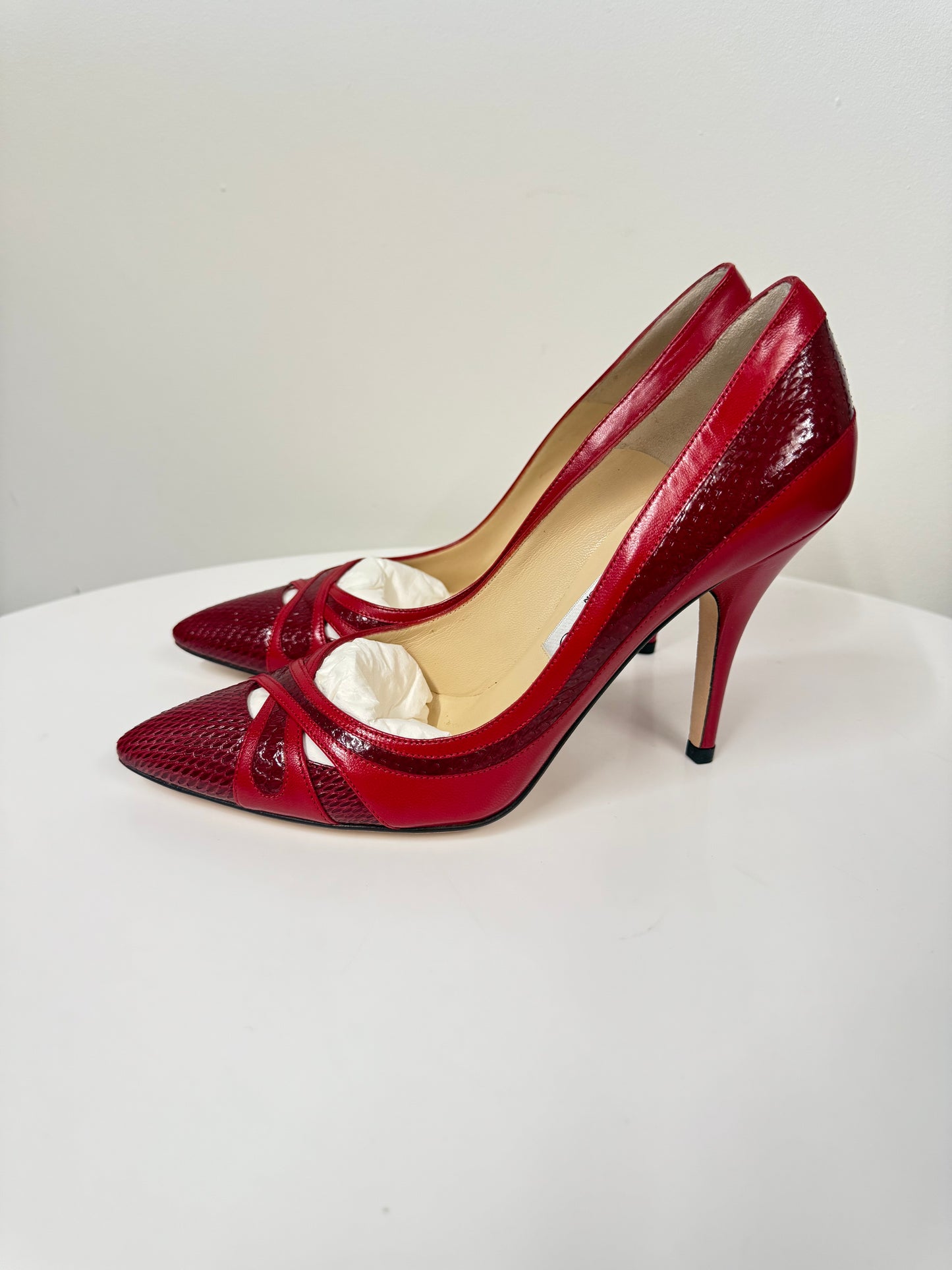 Jimmy Choo red 072DEE pumps (pre-owned)