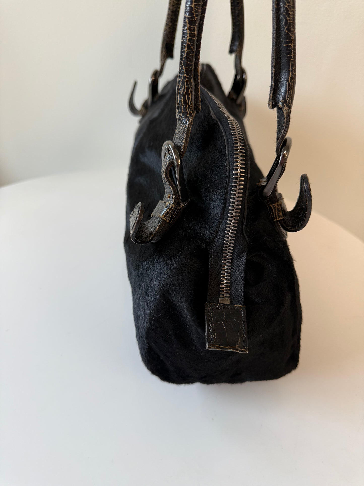Miu Miu Pony skin black vintage handbag (pre-owned)