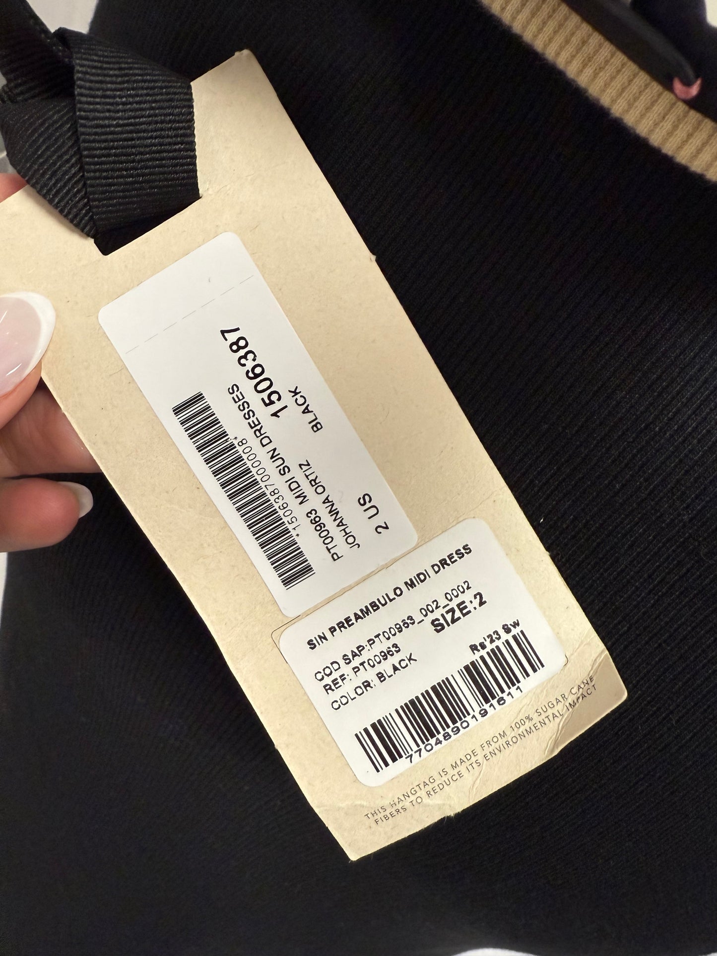 Johanna Ortiz black midi sundress (pre-owned)