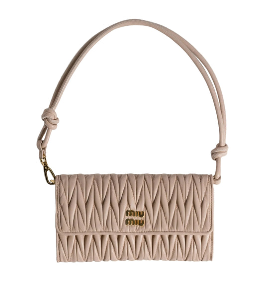 Miu Miu Matelassé Nappa Leather Wallet