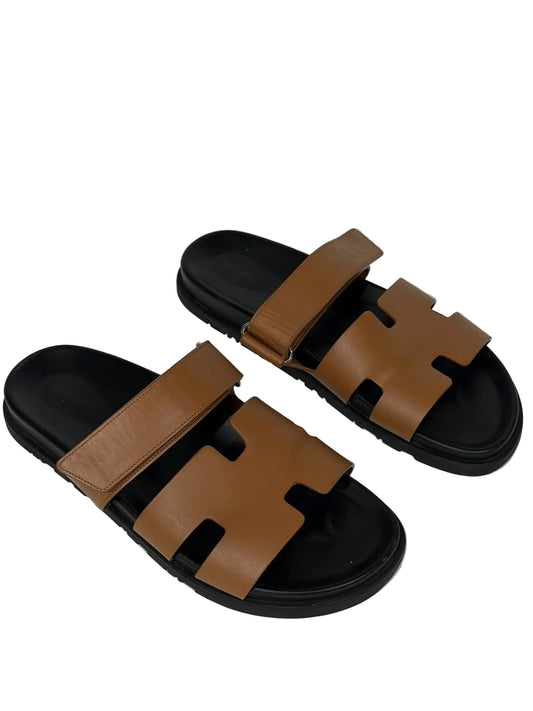 Hermes Chypre Sandals in Tan