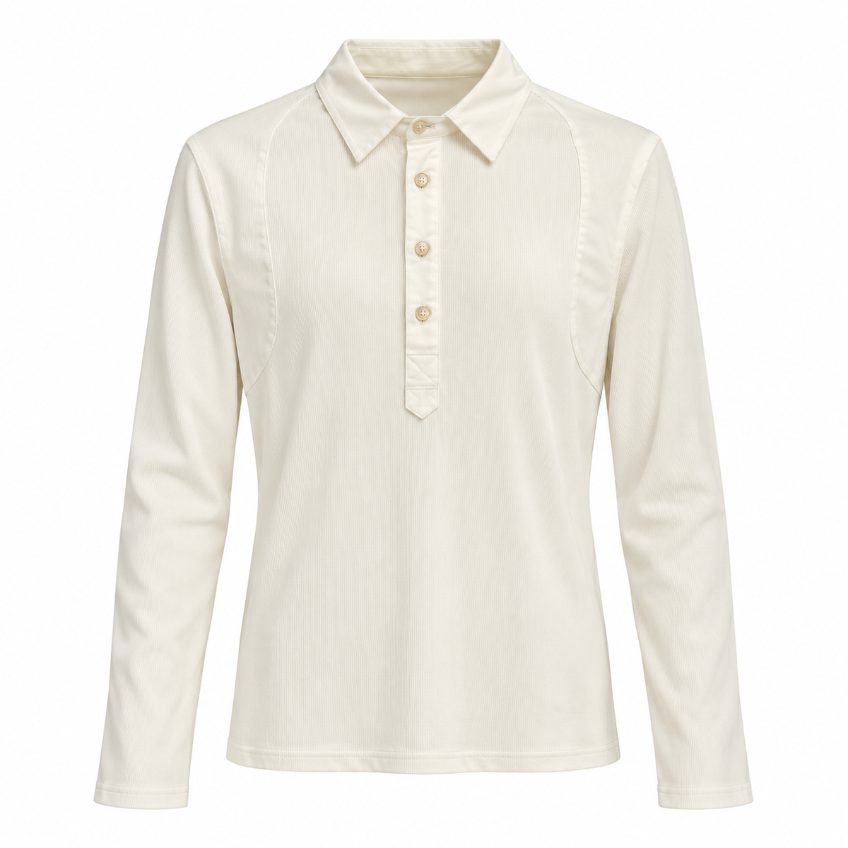 Wales Bonner Ivory Ribbed Long Sleeve Top