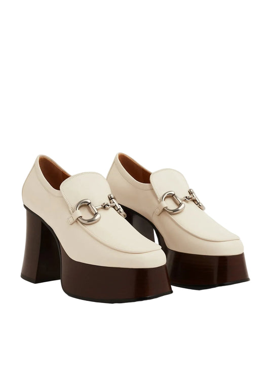 Gucci Horsebit 95 Leather Platform Loafers