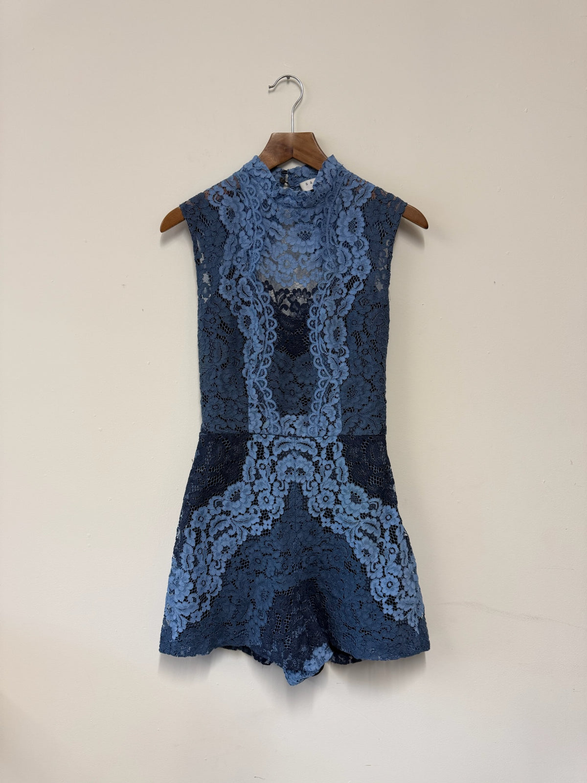 Sandro Blue Lace Playsuit