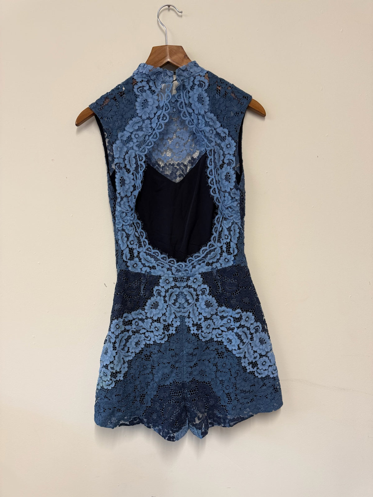 Sandro Blue Lace Playsuit
