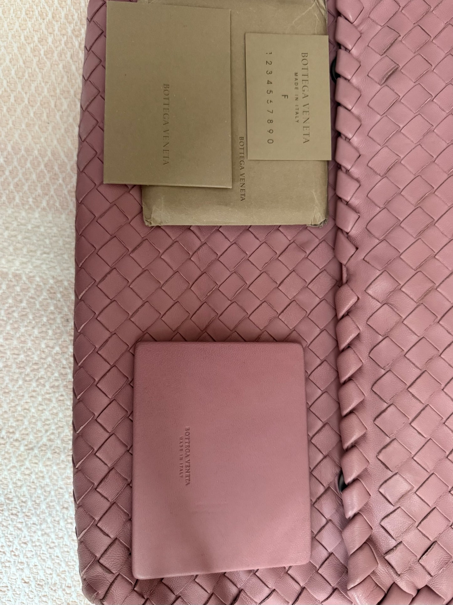Bottega Veneta Dusky Pink Intrecciato Olimpia Shoulder Bag