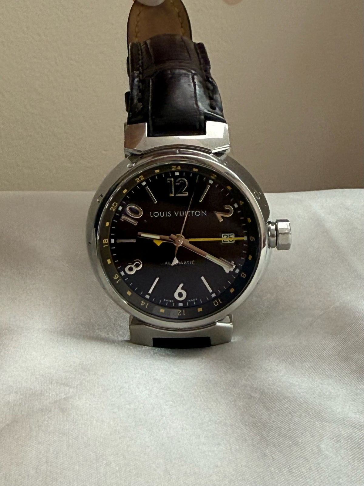 Louis Vuitton Leather Automatic Wristwatch
