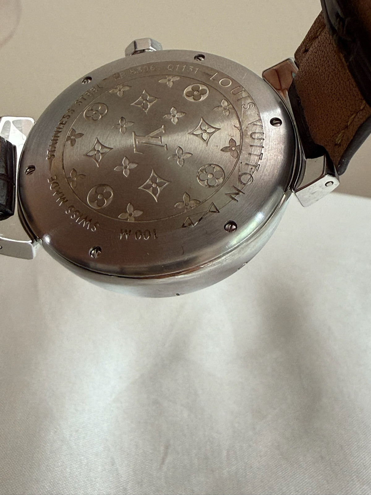 Louis Vuitton Leather Automatic Wristwatch