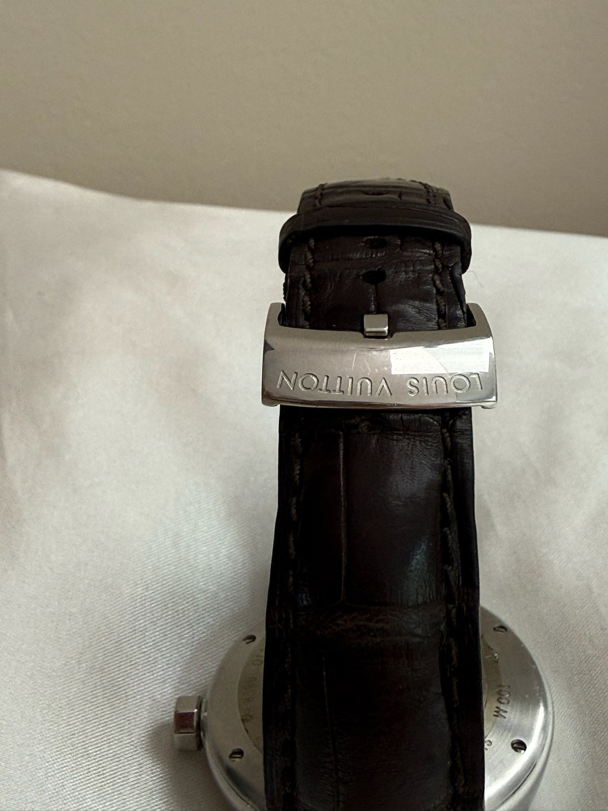 Louis Vuitton Leather Automatic Wristwatch