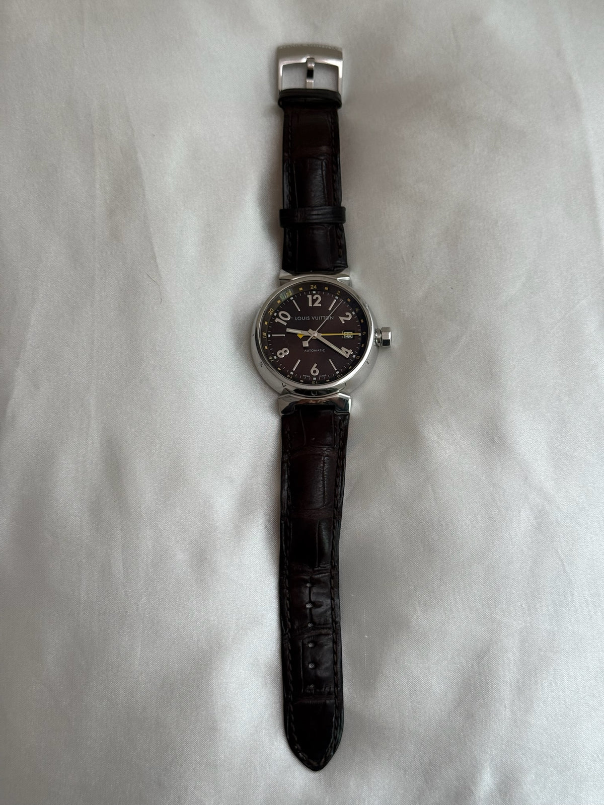 Louis Vuitton Leather Automatic Wristwatch
