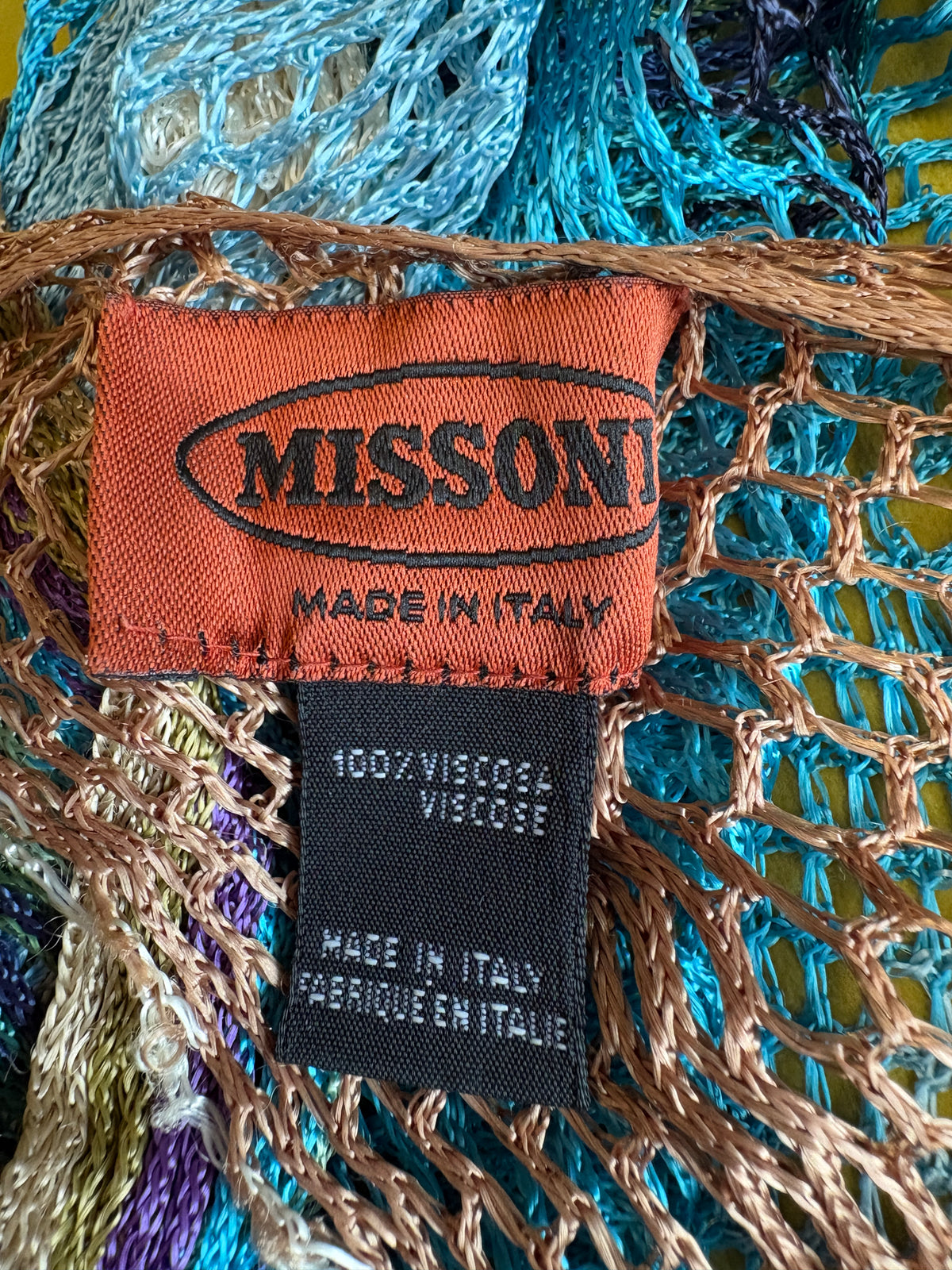 Missoni Blue Net Poncho Top