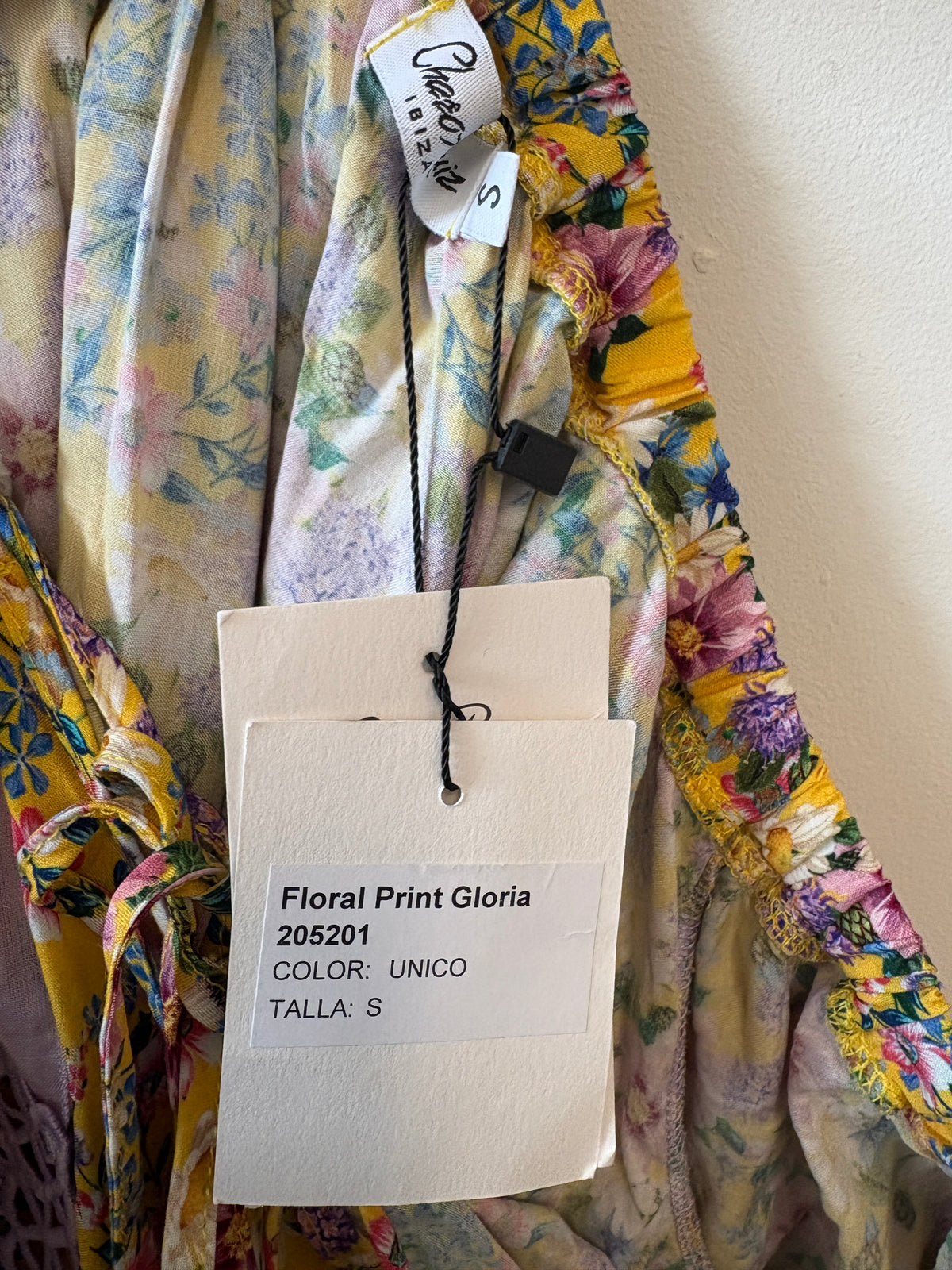 Charo Ruiz Gloria Yellow Lilac Floral Top
