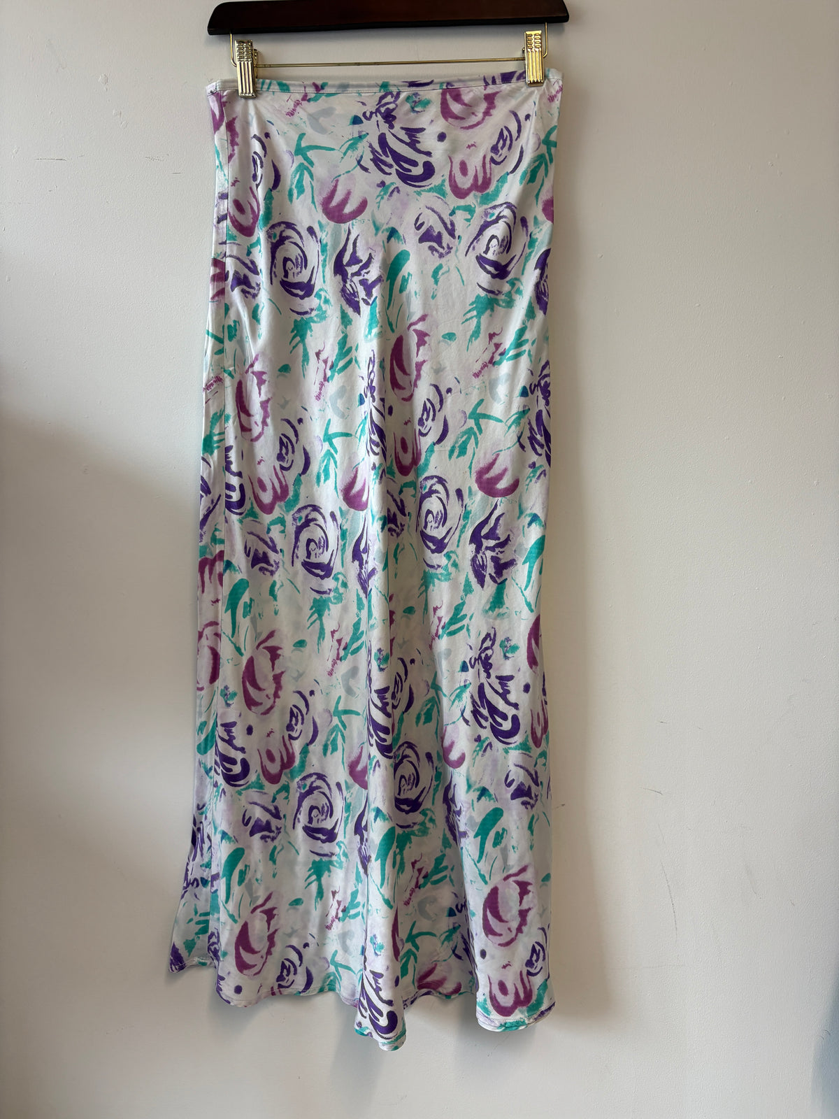 Rixo Kelly Purple Floral Skirt