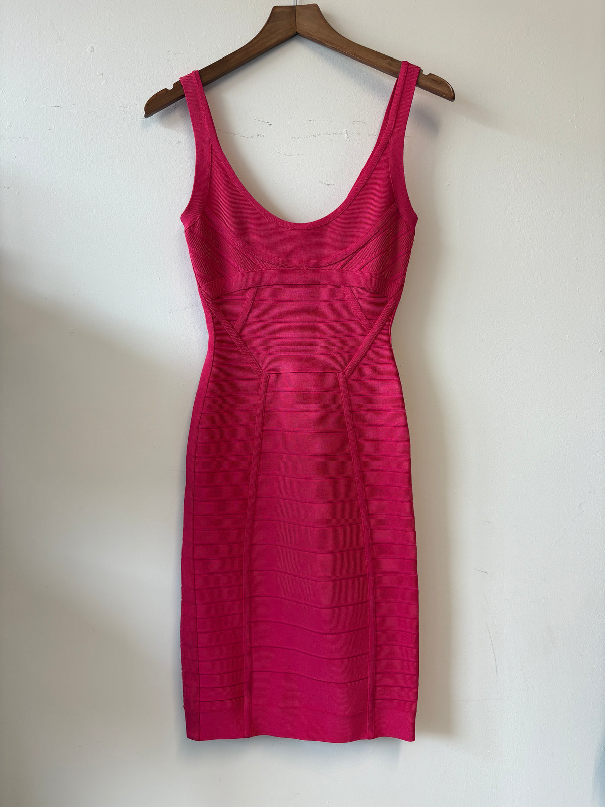 Herve Leger Pink Bandage Mini Dress
