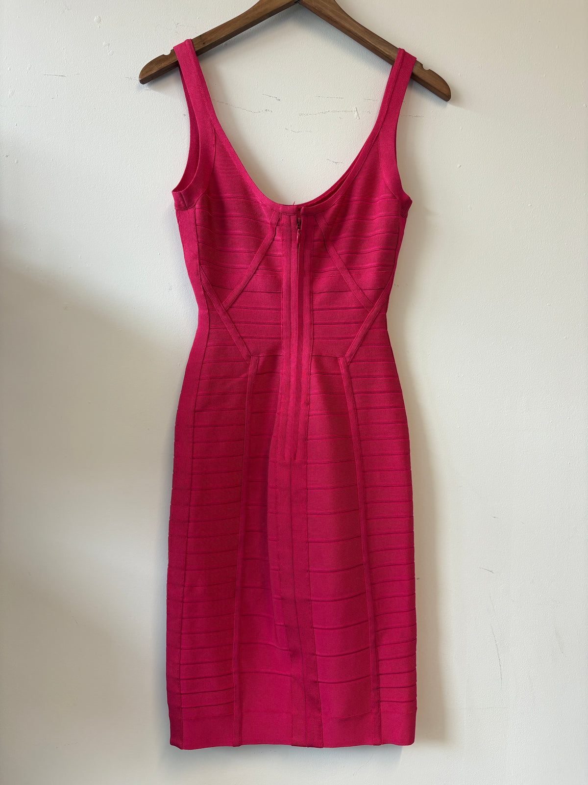 Herve Leger Pink Bandage Mini Dress