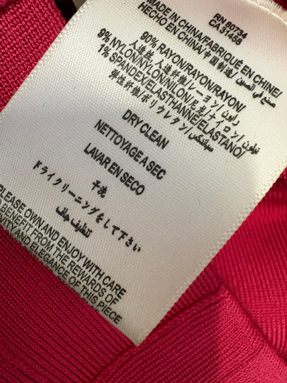 Herve Leger Pink Bandage Mini Dress