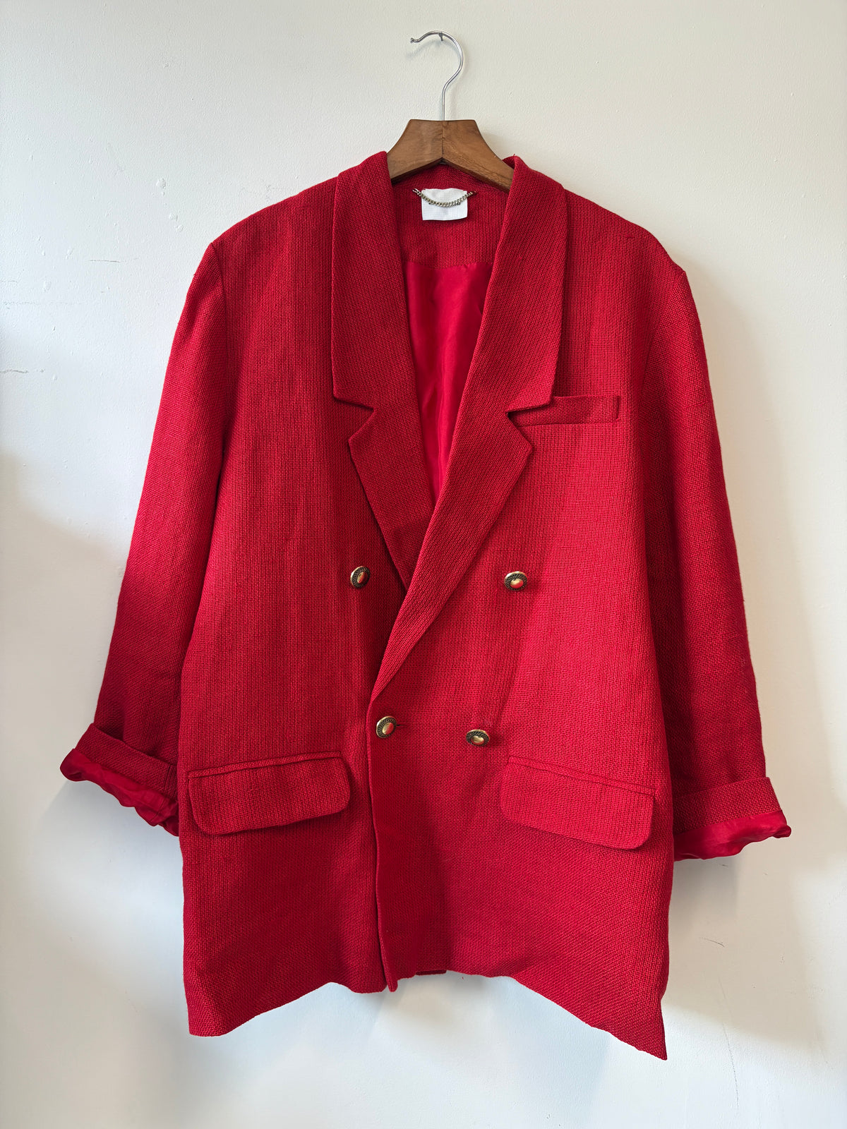 Magda Butrym Red Linen Blazer