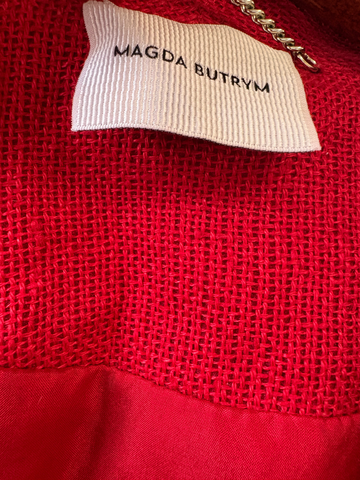 Magda Butrym Red Linen Blazer