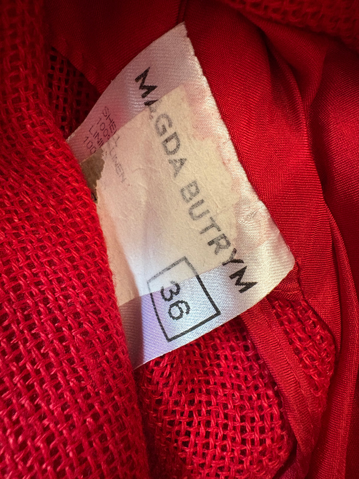 Magda Butrym Red Linen Blazer