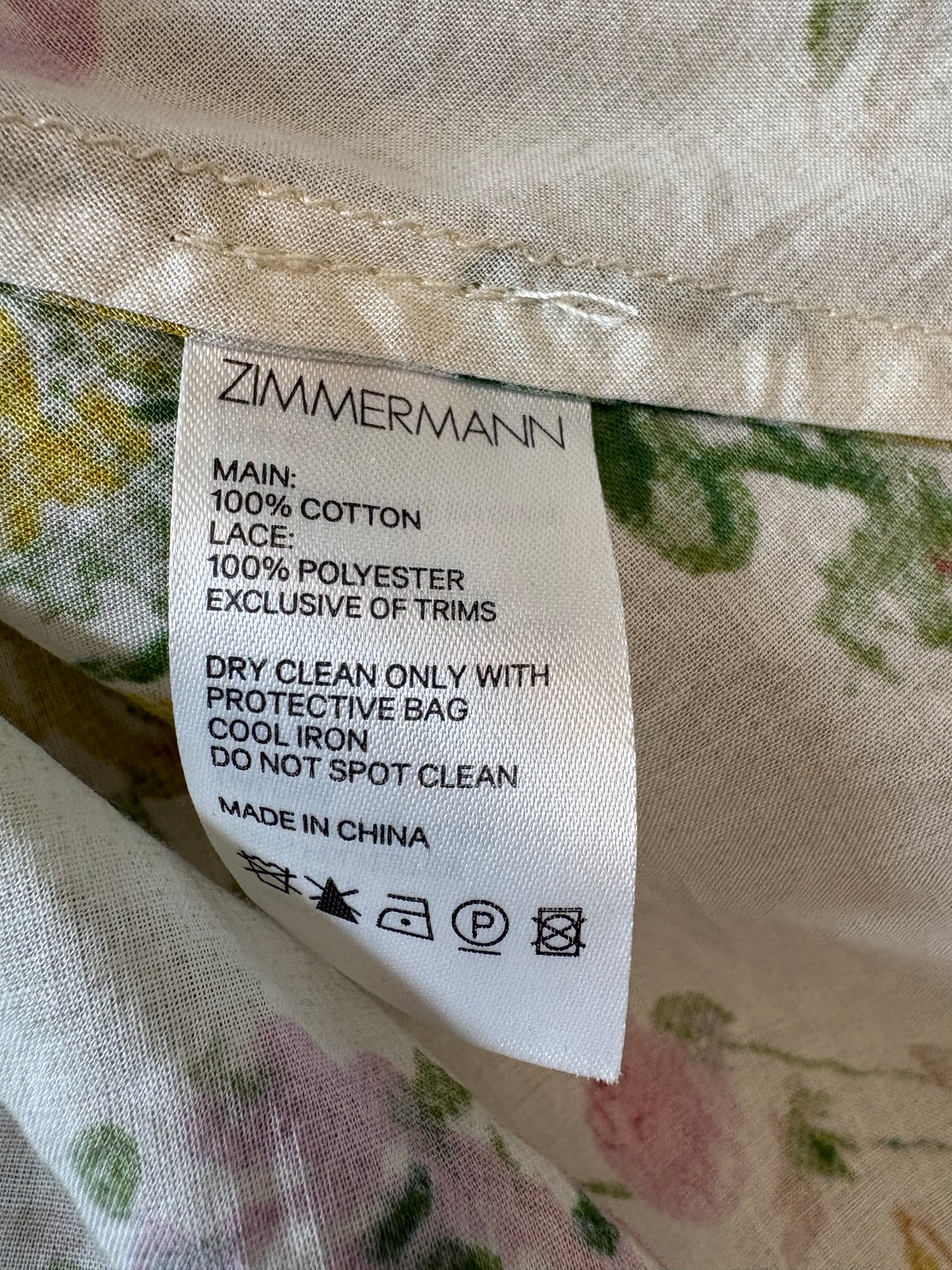 Zimmermann Heathers Garden Floral Off Shoulder Mini Dress
