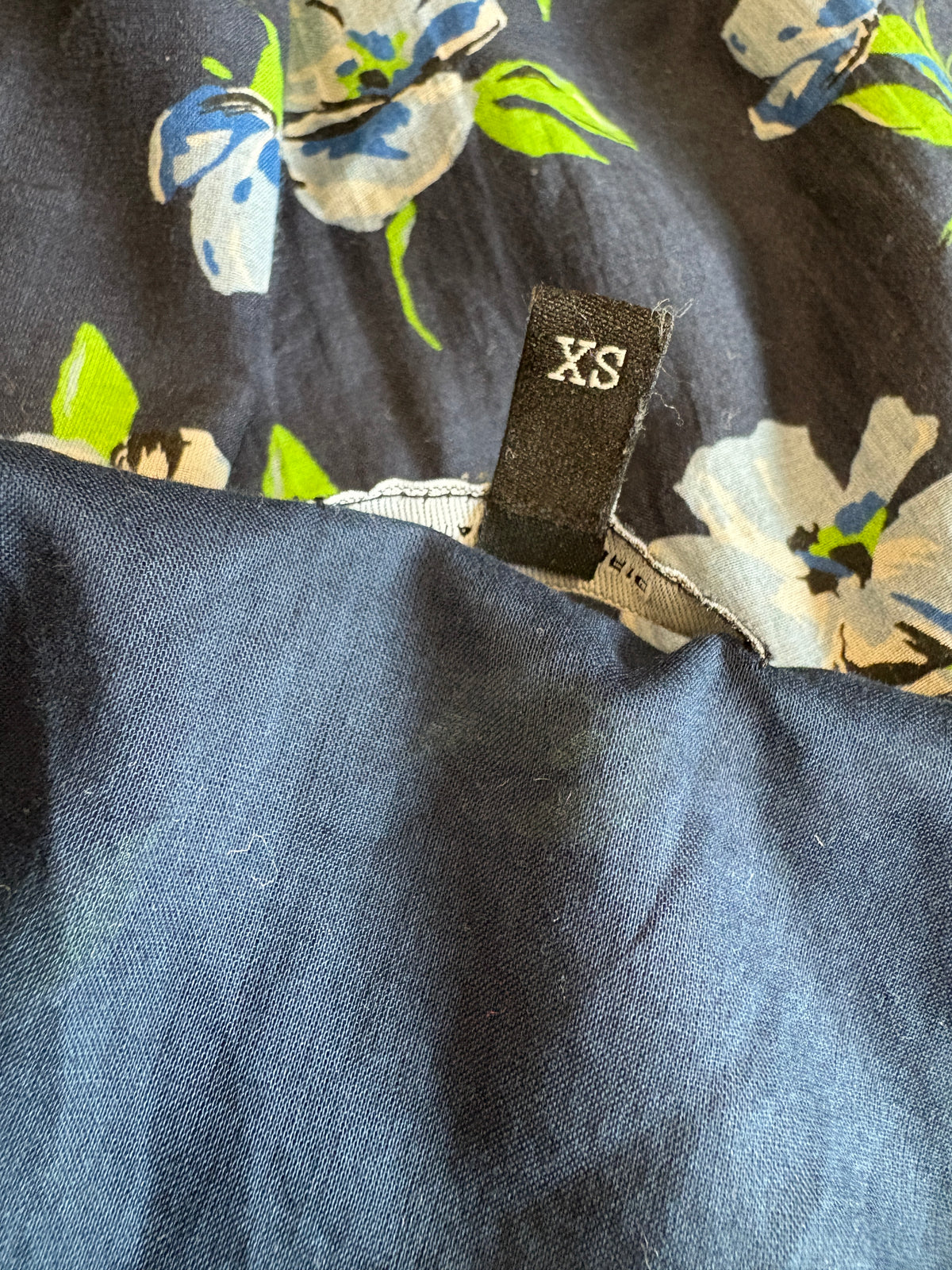 R13 Blue Floral midi tiered dress