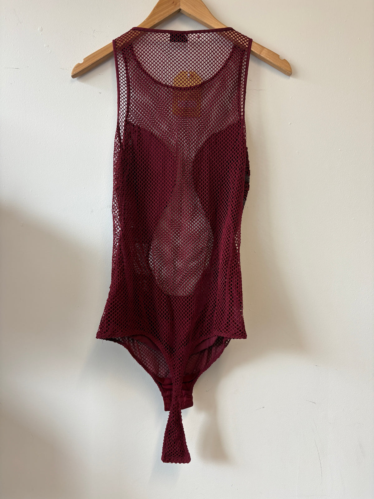 La Perla Burgundy Mesh Body