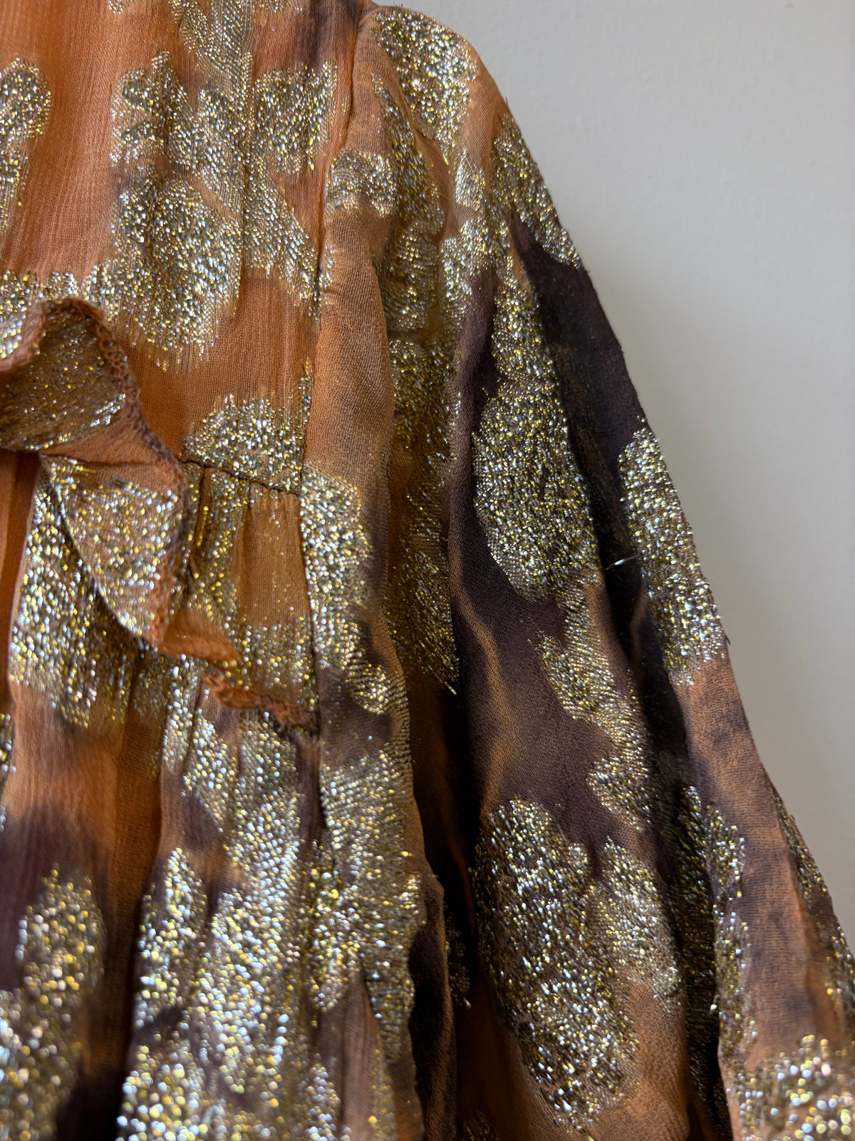 Purple Queen Orange Gold Maxi Dress