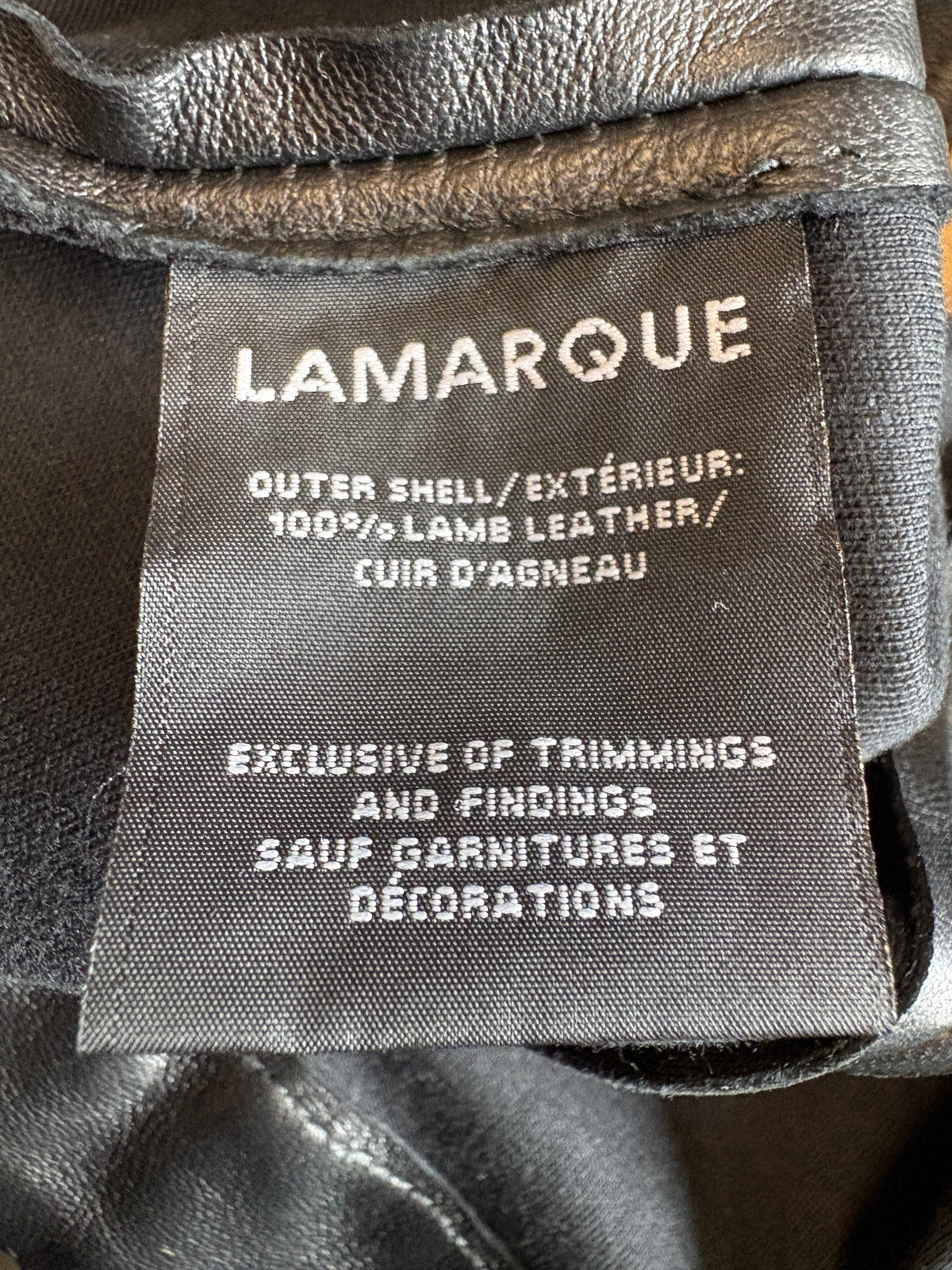 Lamarque Black Leather Shorts