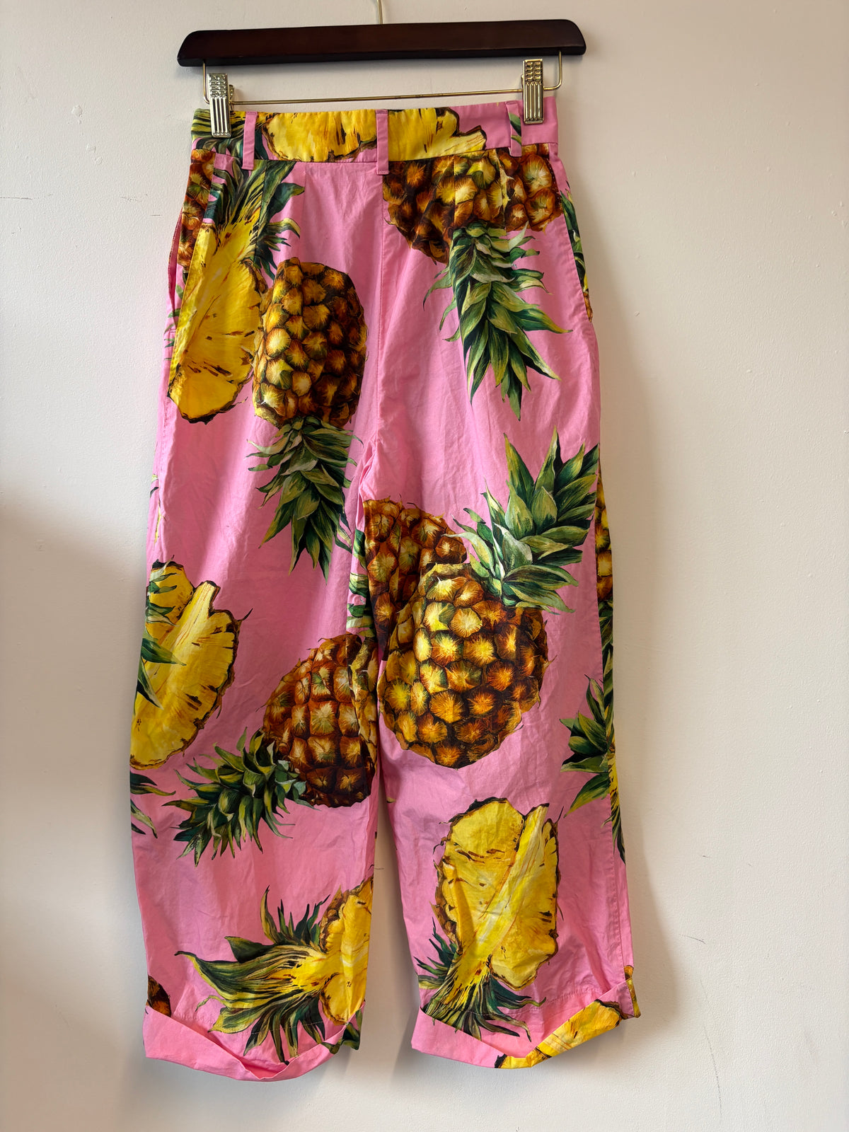 Dolce & Gabbana Pink Pineapple Trousers