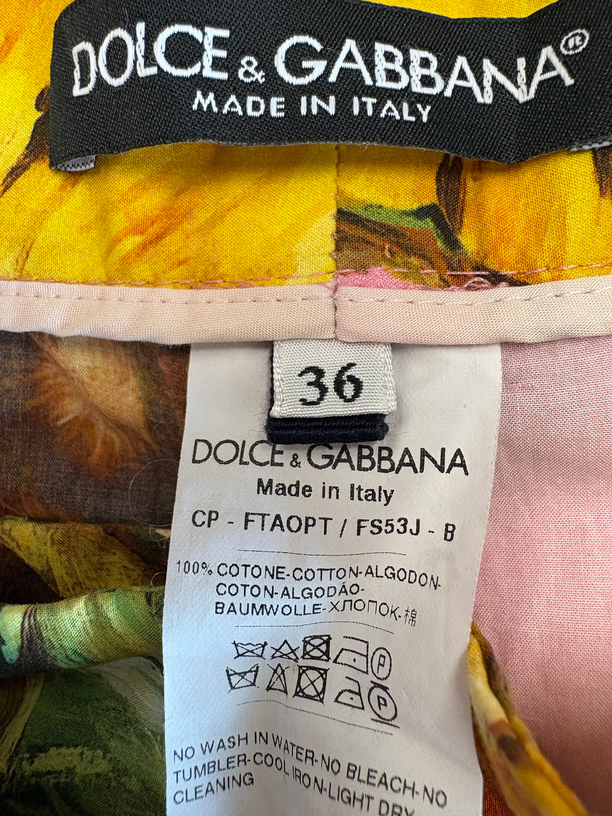 Dolce & Gabbana Pink Pineapple Trousers